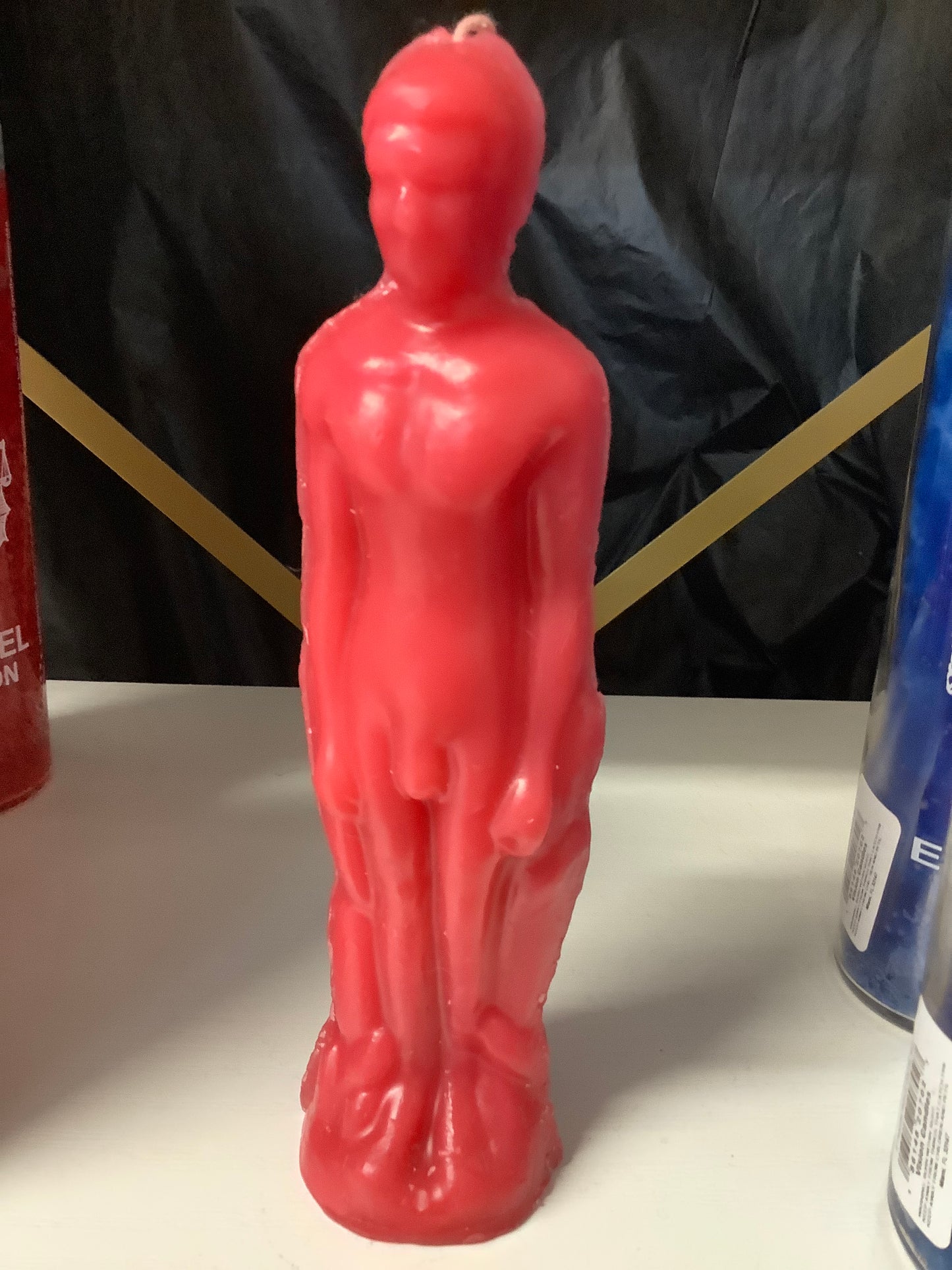 Candle Figure Man Red
