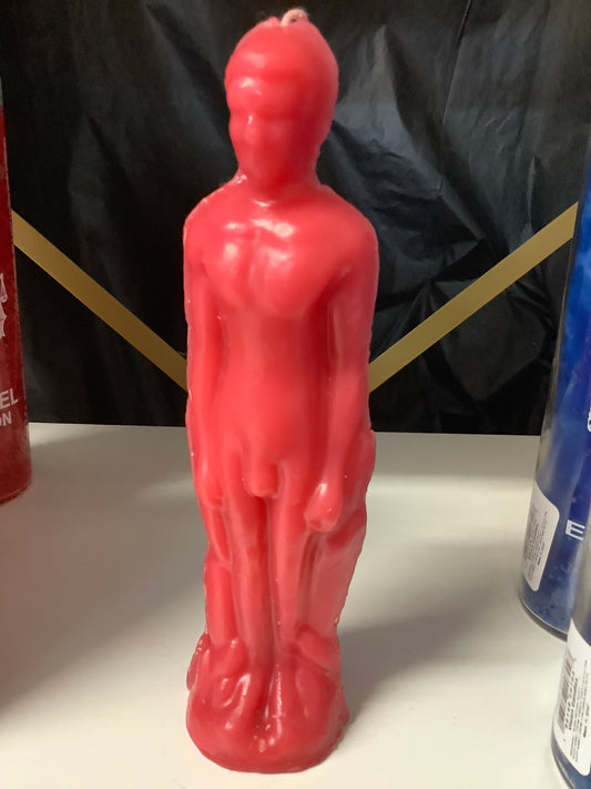Candle Figure Man Red