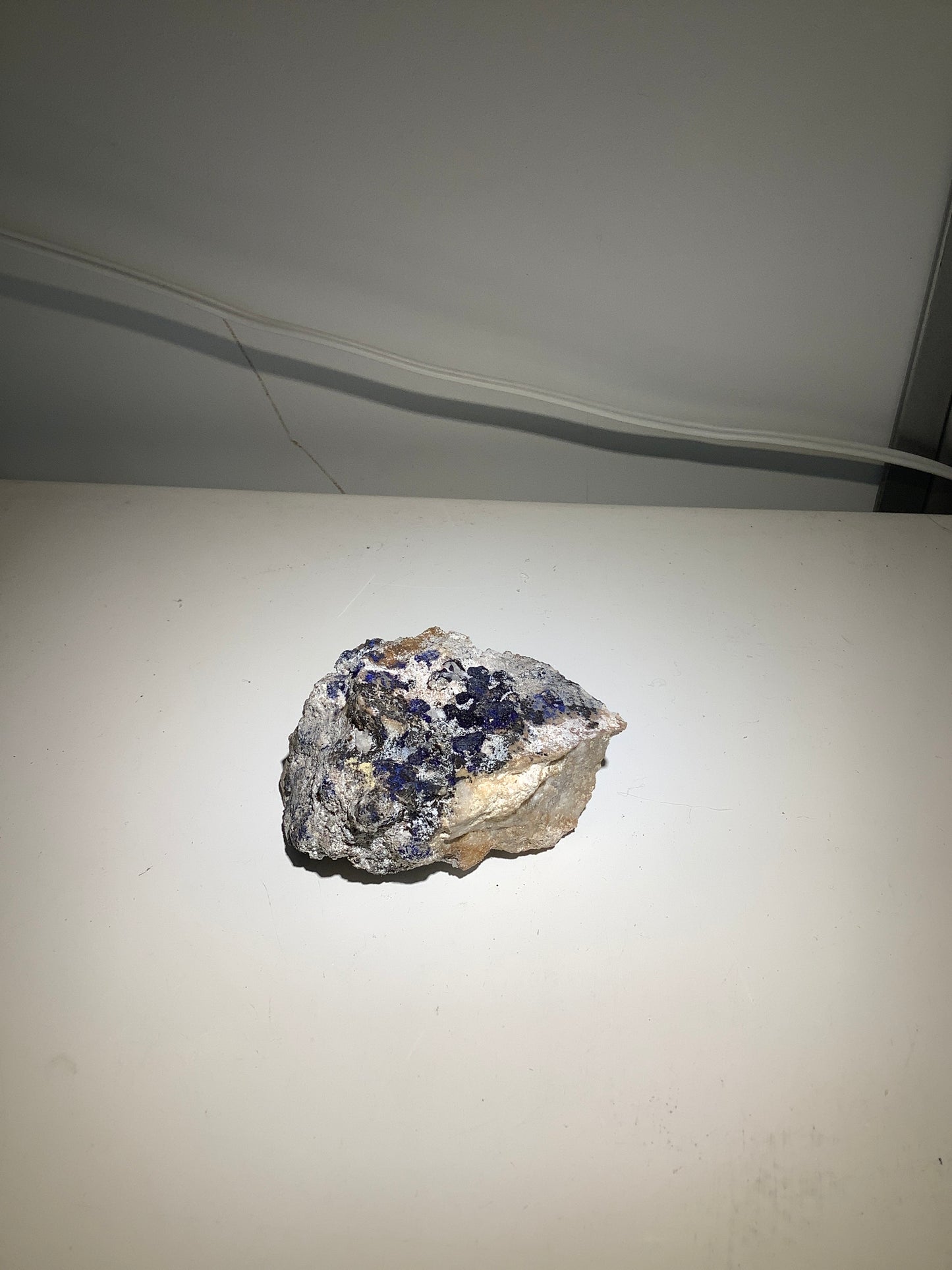 Specimen - Azurite on Sun Stone