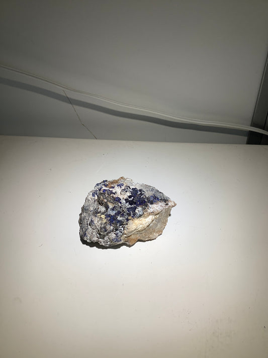 Specimen - Azurite on Sun Stone