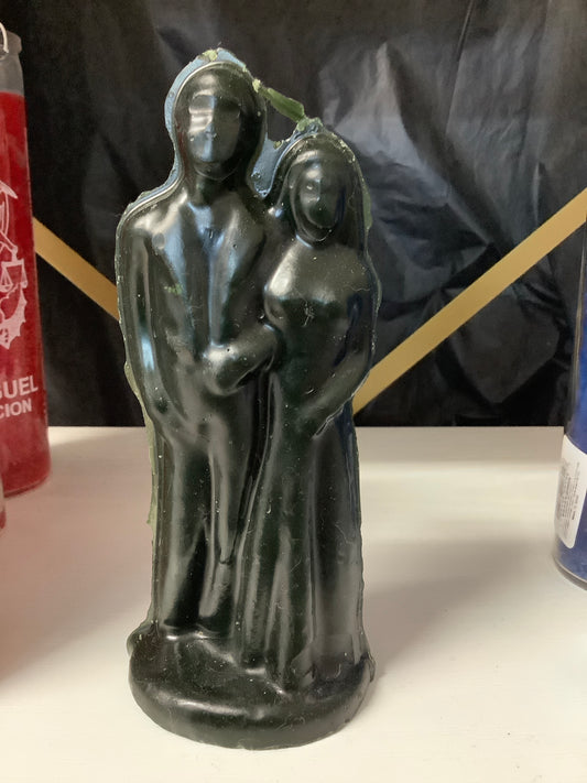 Candle Figure Couple Black
