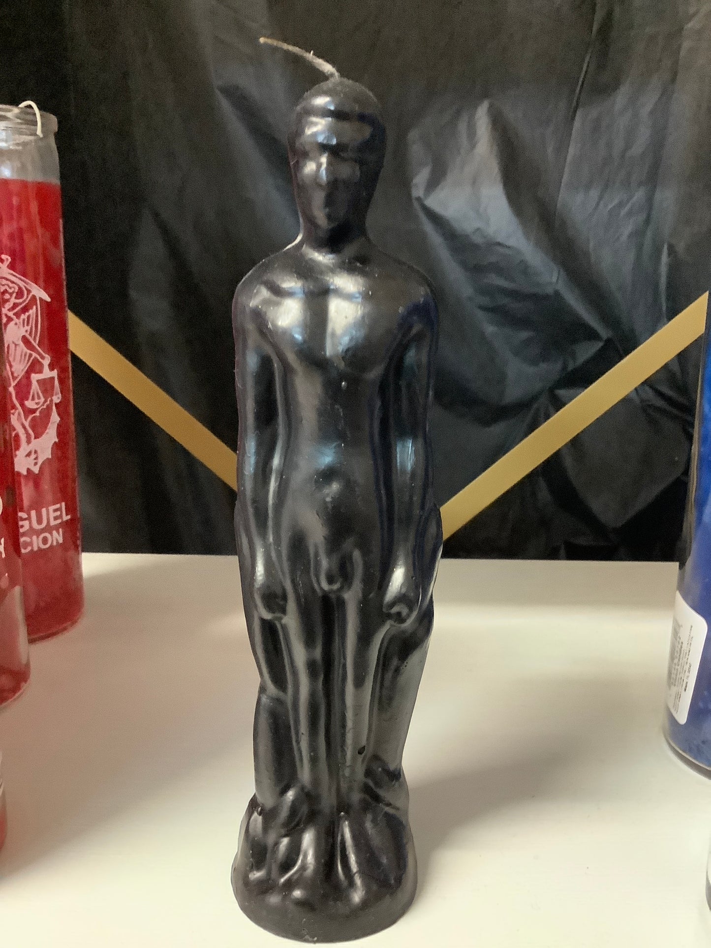 Candle Figure Man Black
