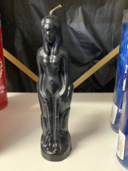 Candle Figure Woman Black