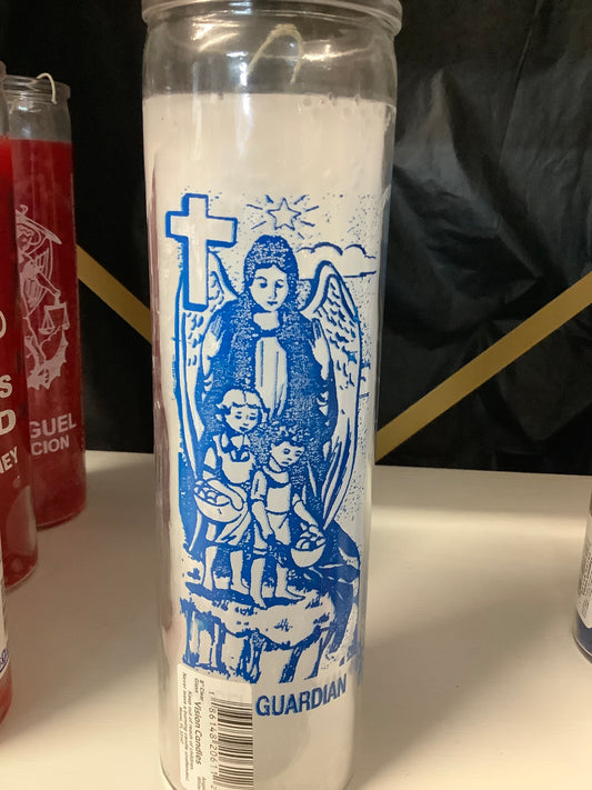 Candle 7 Day Prayer White Guardian Angels