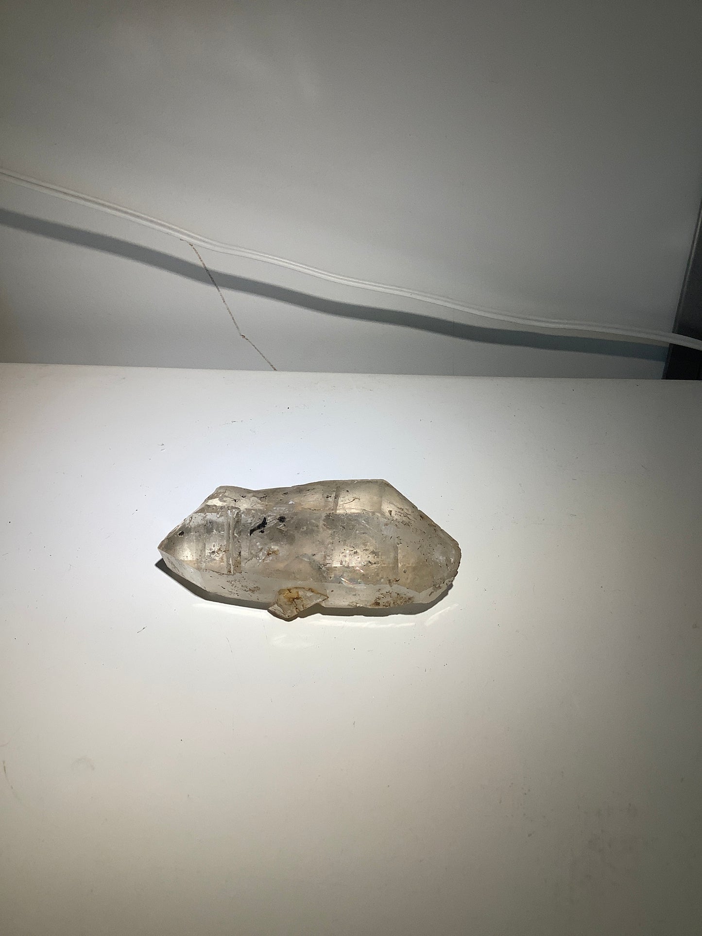Specimen - Enhydro Clear Quartz Point w/ inclusions