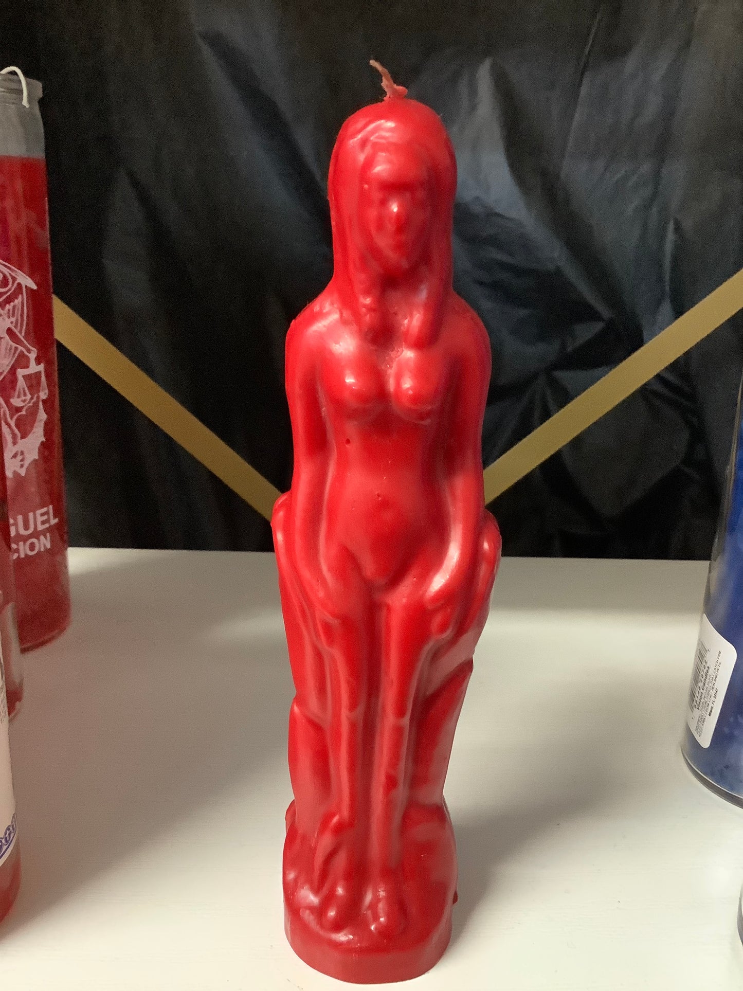 Candle Figure Woman Red